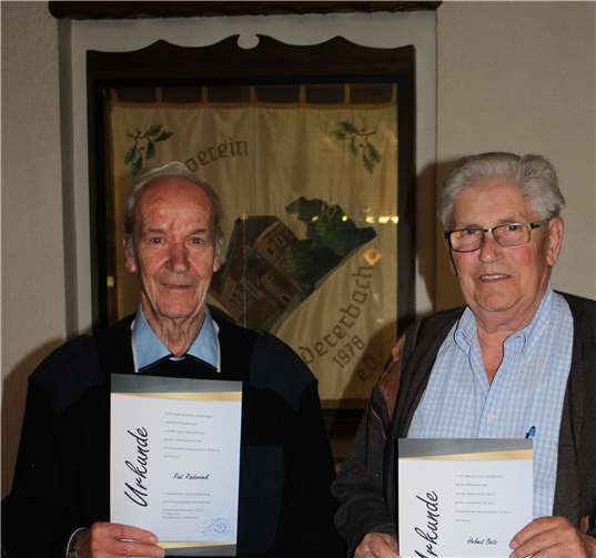 Rudi Razborsek und Helmut Betz wurden für ihr ehrenamtliches Engagement geehrt.