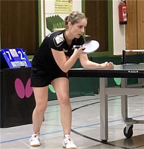 Rückkehrerin Verena Hinrichs überzeugte mit drei klaren Siegen.  Foto: TTC GW Fritzdorf