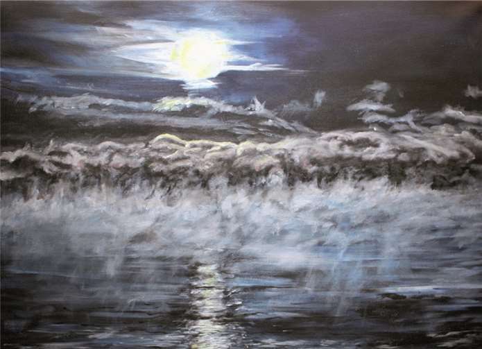 „Ruhe vor dem Sturm“ (Acryl) von Ernst Doll. Gemeinde Wachtberg