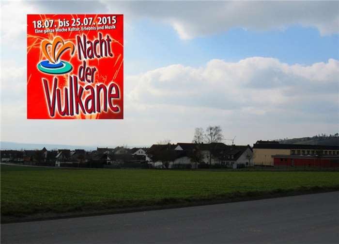 Ruhe vor dem Sturm: In der Nähe der Grundschule ist das Festgelände für die „Nacht der Vulkane“ vorgesehen.