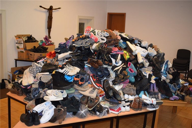 Rund 1500 Paar Schuhe wurden gesammelt.  Foto: privat