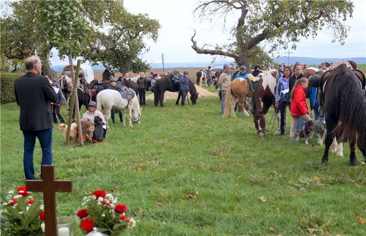 Rund 70 Pferde und etwa 60 Hunde hatten den Weg nach Roes gefunden.Einige waren dafür mehrere Stunden unterwegs. Fotos: TT