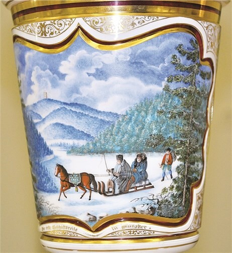 Rund um das Bild auf dem Deckelpokal können Schüler/Innen spannende Geschichten erfinden. privat