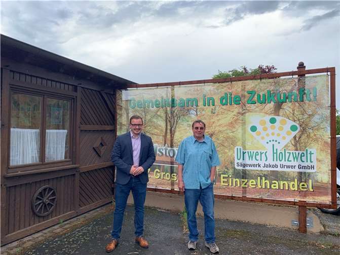 SPD-Bürgermeisterkandidat Dominik Pretz (links) und Unternehmer Alfred Urwer (rechts).  Foto: privat