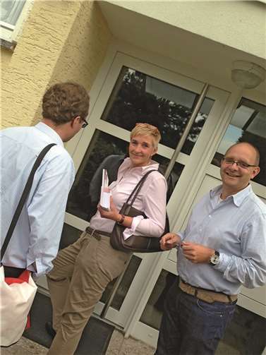 SPD-Bundestagskandidatin Bähr-Losse und NRW SPD Generalsekretär Stinka.  Privat