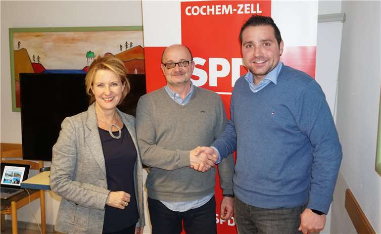 SPD Kreisverband Cochem-Zell von links: Heike Raab, Peter Mayer, Benedikt Oster. Foto: privat