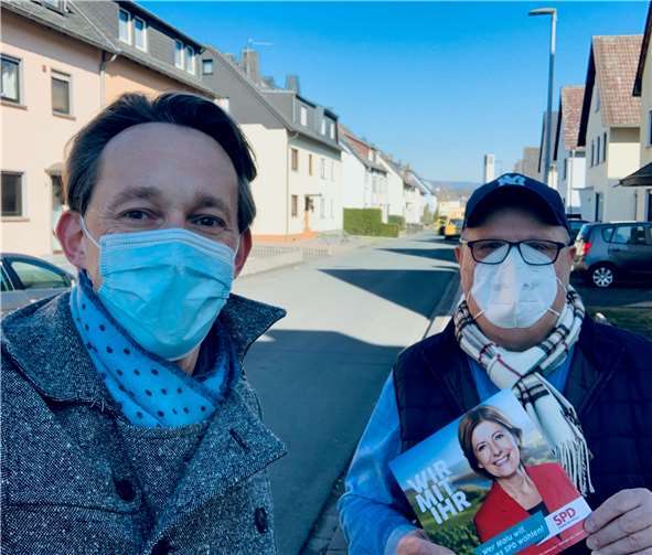 SPD-Landtagskandidat Marc Ruland unterwegs mit „Molly“ Zins