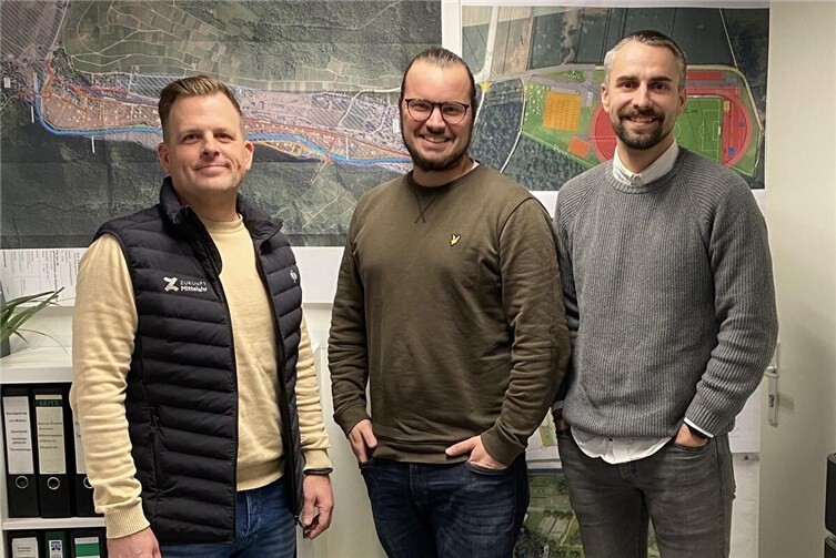 SPD-Landtagskandidat bei der Zukunft Mittelahr mit Martin Schell und Sebastian Sonntag. Foto: Thomas Meyer