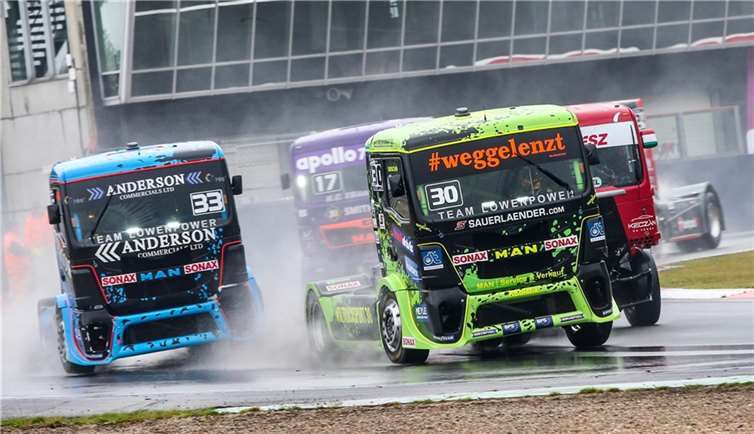 Sacha Lenz (#30) erreicht bei der Truck-EM in Zolder den zweiten Platz. Foto: SL-Trucksport - AC 1927 Mayen