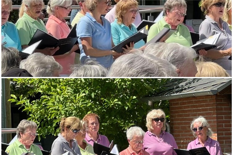 Sängerinnen in voller Aktion