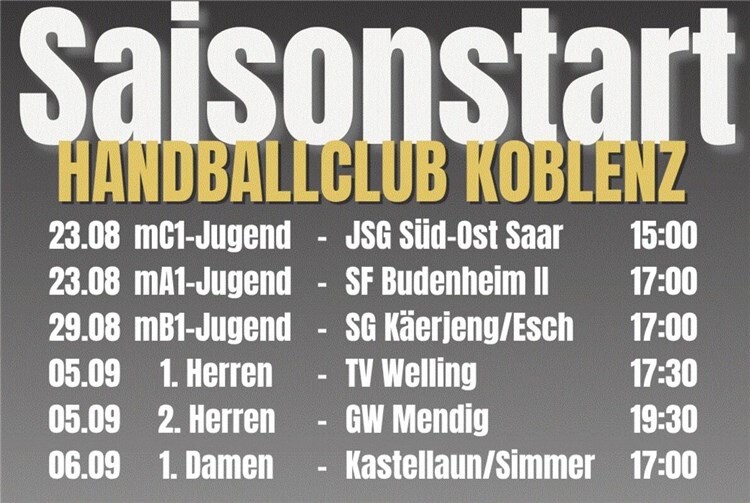 Saisonstart Handball in Koblenz
