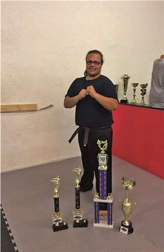 Sam Paffrath von der Kampfsportschule Red Dragon auf den Las Vegas Open. privat