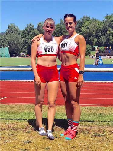 Sandra Teller und Christine Zeni bei den süddeutschem Meisterschaften in Sankt Wendel.Fotos: privat