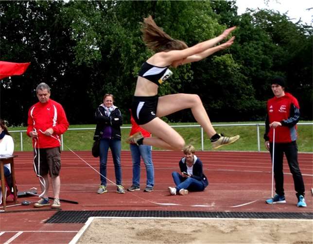 Sarah Gilles, neue Siebenkampfmeisterin, sprang 5,44 Meter.privat