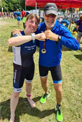 Saskia Alflen und Ingo Schulze nach der Siegerehrung.  Fotos: privat