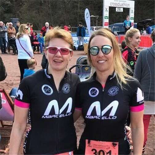 Schafften es beide aufs Treppchen:Caro Schlösser und Michaela Schürig. Foto: Privat