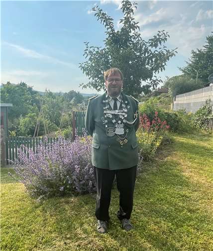 Scheiben- und Vogelkönig Timo Müller.  Foto: Markus Weiler