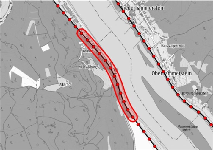 Schienenerneuerung bei Brohl-Lützing. 
