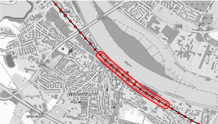 Schienenerneuerung bei Weißenthurm. 
