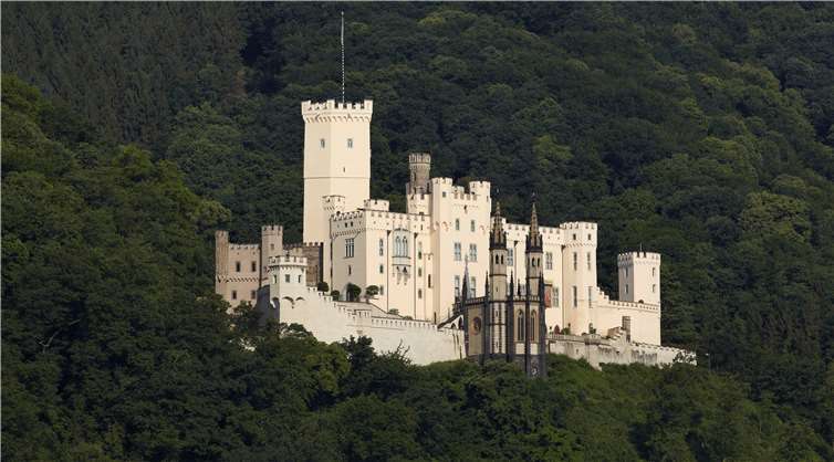Schloss Stolzenfels in der Außenansicht. Foto: © GDKE Rheinland-Pfalz / Pfeuffer
