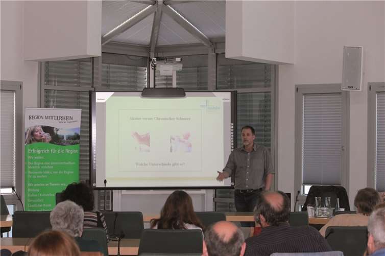 Schmerzpsychotherapeut Dr. Hans Werner Becker verdeutlichte, wie stark Kopf und Schmerz zusammenhängen. privat