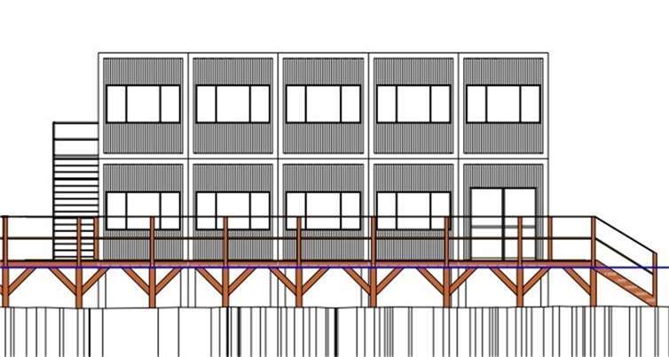 Jugend in Bad Neuenahr-Ahrweiler bekommt neuen Jugendtreff Schnittbild der Containeranlage für den neuen Jugendtreff.