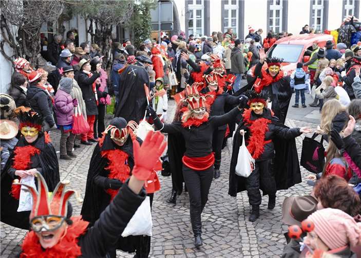 Schöne venezianische Masken waren in Ahrweiler zu sehen.