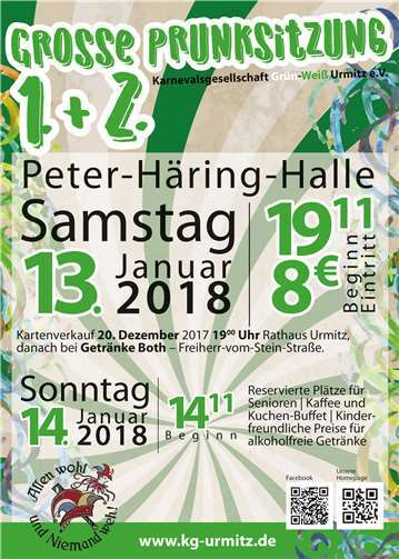 Schon bald sind Karten für die 1. Große Prunksitzung erhältlich. privat