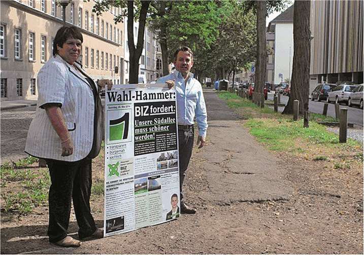 Schon im Wahlkampf thematisierte die BIZ die Missstände in der Südallee. BIZ