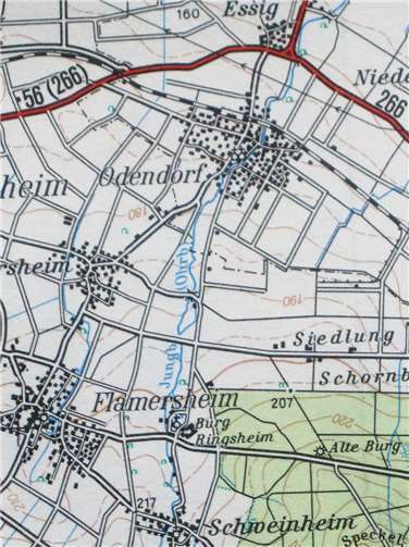 Schreibweise „Ohrb“. Copyright: Auszug aus Topografischer Karte Rheinbach 5307