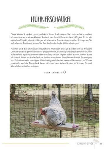 Schritt-für-Schritt-Anleitungen und putzige Bilder der „Hühner im Glück“ inspirieren zum Nachbauen.