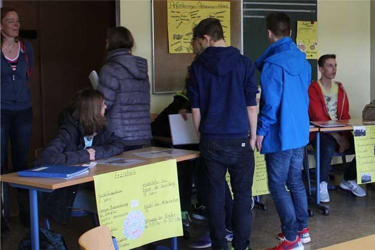 Schüler der achten Berufsreifeklassen der Realschule plus Untermosel informierten Mitschüler über ihre Erfahrungen im zweiwöchigen Berufspraktikum. Privat