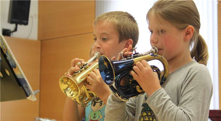 Schüler des Musikvereins Löf zeigen ihr Können.privat