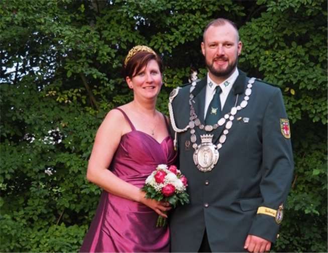 Schützenkönig Fabian Preusser und seine Königin Tanja. Privat
