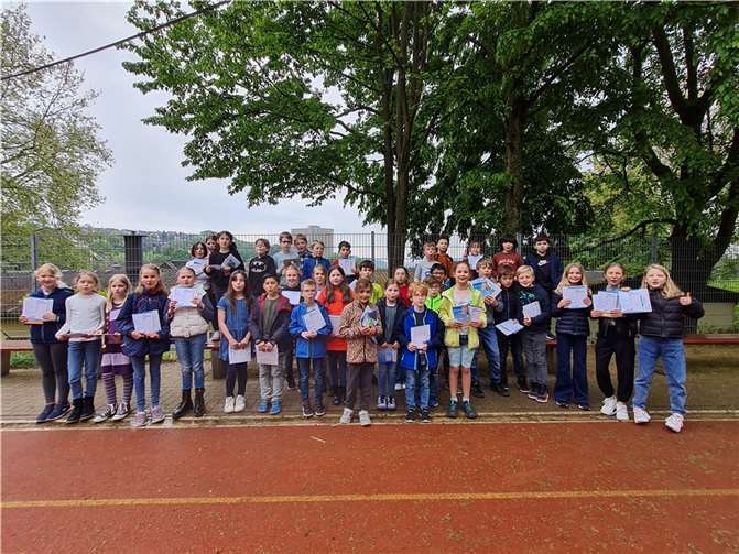 Schulbeste mit großartigen 92,5 Punkten wurde Emma Müller aus der Klasse 3a. Quelle: Grundschule Vallendar
