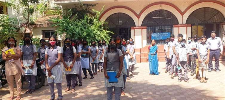 Schule in Chennai unter Corona Bedingungen.Quellen: Lauftreff Puderbach