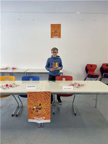 Schulsieger Aaron Gossen aus der Klasse 6c vertritt die Römerwall-Schule auf Kreisebene Schulsieger Aaron Gossen.