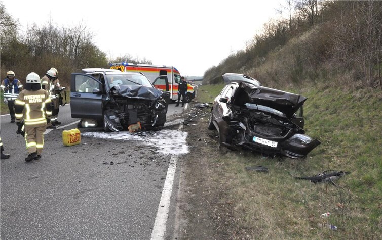 Schwerer Unfall auf der B258.