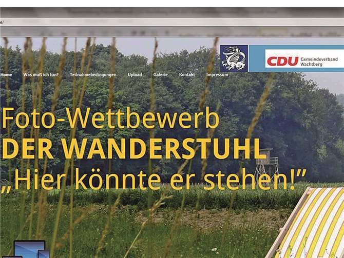 Screenshot Homepage „Der Wanderstuhl“. CDU Wachtberg