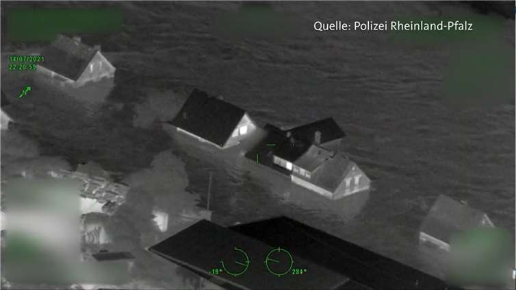 Screenshot Hubschraubervideo. Quelle: SWR/Polizei Rheinland-Pfalz 
