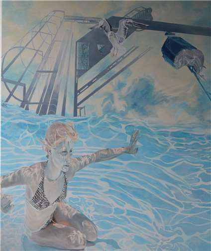 „Seagull“ von Melanie Mertens, Acryl auf Leinwand. Foto: privat