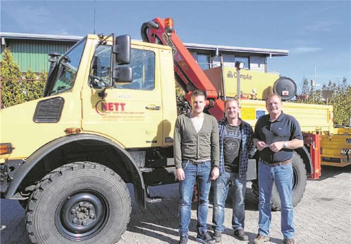 Sebastian (l.) und Klaus Lauermann (r.) mit dem neuen Produktionsleiter Michael Mirgel (Mitte).privat