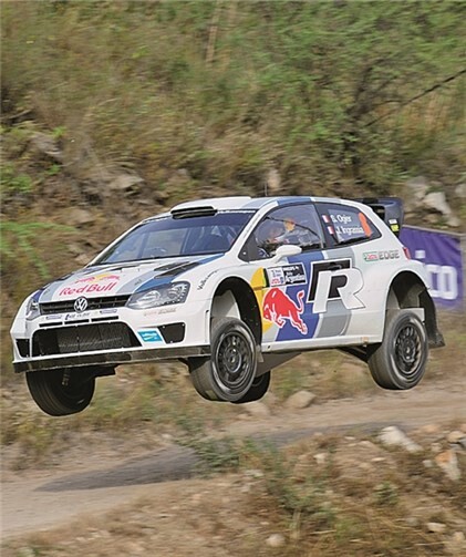 Sébastien Ogier in seinem Volkswagen Polo R bei der letzten Rallye. privat