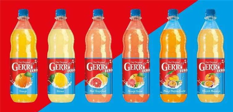 Sechsy wie nie: GERRI in sechs neuen ZERO-Sorten.Quelle: Sinziger Mineralbrunnen GmbH