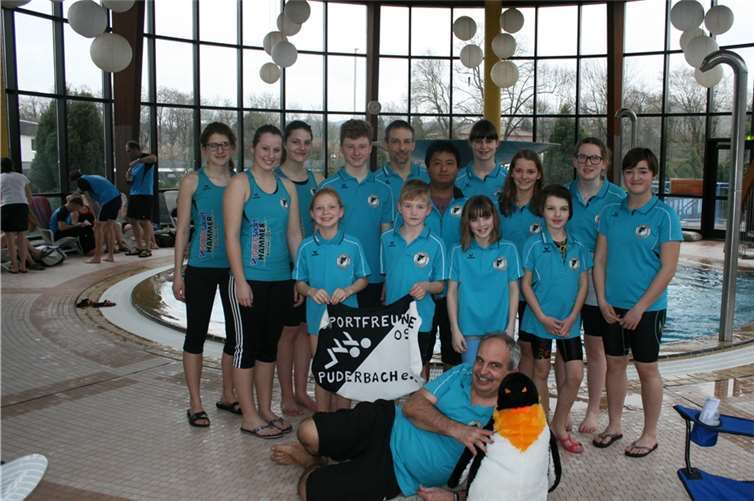 Sechzehn Schwimmer der Sportfreunde Puderbach waren in Bad Neuenahr am Start.privat