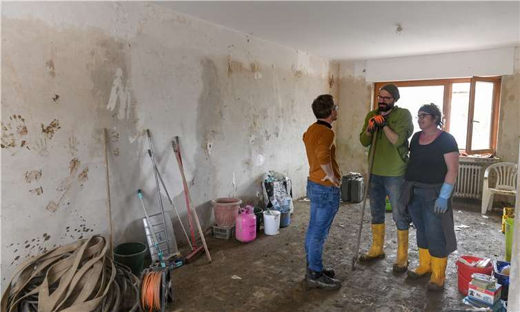 Viel Unterstützung zur Sicherstellung der Seelsorge Seelsorge in den Hochwassergebieten. Foto: privat