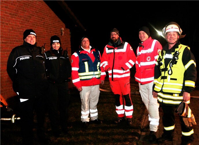 Sehr zufrieden waren alle beteiligten mit der Gemeinschaftsübung.