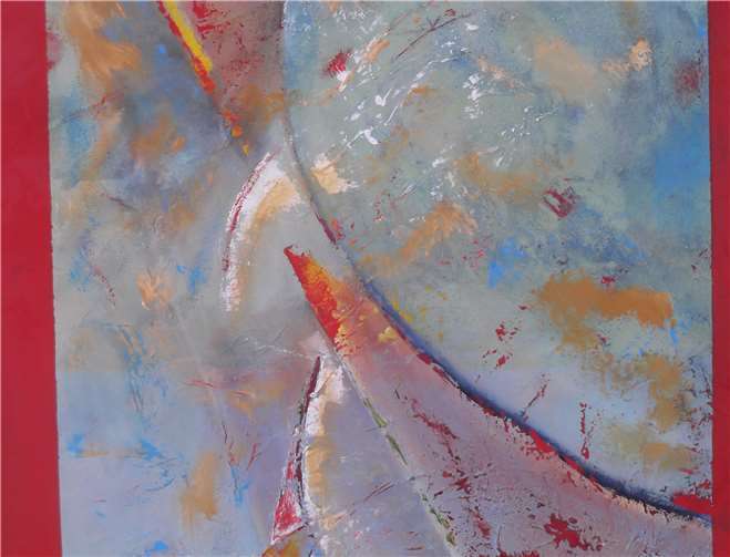 Seine Öl- und Acrylgemälde zeigen farbenfrohe Landschaften und Blumen, romantische Eifeleinblicke, aber auch Abstraktes.