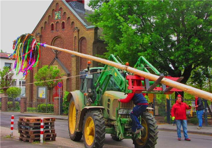 Seit 2007 stellt der Kirmesverein den Maibaum in Ließem auf.Foto: privat