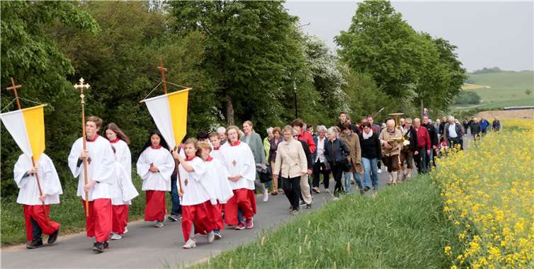 Seit Jahrhunderten geht die Prozession an Christi Himmelfahrt zur Kottenborner Kapelle. -SES-